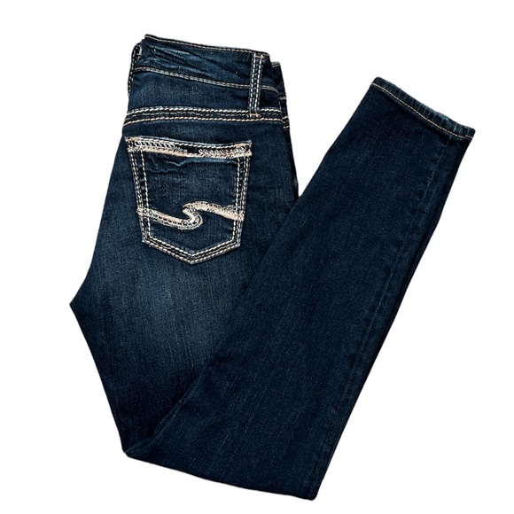 Silver Jeans Denim - Silver Jeans Suki Skinny Size 26 Dark Wash